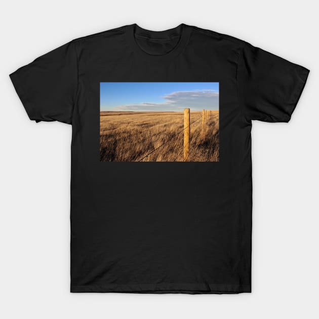 Montana Fence Line T-Shirt by somekindofguru